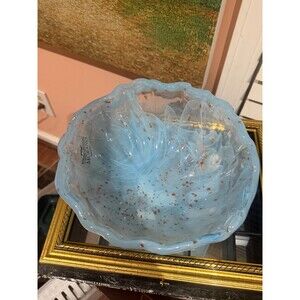 Murano Glass Bowl Blue Gold